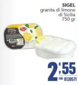 Gruppo di Palo SIGEL granita di limone di Sicilia offerta