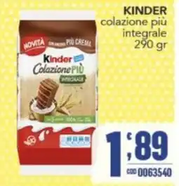 Gruppo di Palo Kinder ColazionePIÙ integrale offerta