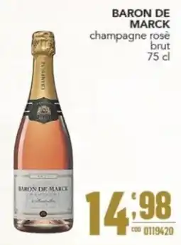 Gruppo di Palo Baron de Marck champagne rosè brut offerta