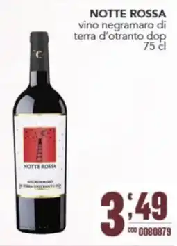 Gruppo di Palo NOTTE ROSSA vino negramaro di terra d'otranto dop offerta