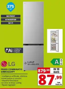 Comet LG FRIGO COMBINATO GBBS322APY offerta