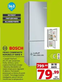 Comet BOSCH FRIGO COMBINATO KGN392LCF SERIE 4 offerta