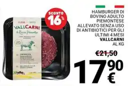 Supermercati Gulliver Hamburger di bovino adulto piemontese Vallcarni offerta