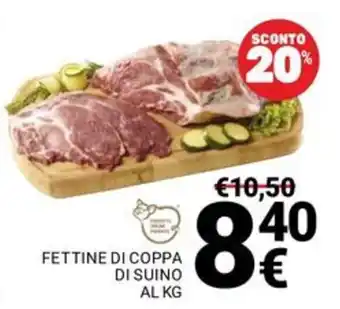 Supermercati Gulliver Fettine di coppa di suino offerta