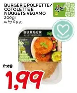 Hardis Burger e polpette/ cotolette e nuggets vegamo offerta