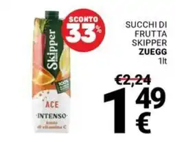 Supermercati Gulliver Succhi di frutta Skipper Zuegg offerta