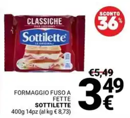 Supermercati Gulliver Sottilette Formaggio Fuso A Fette offerta