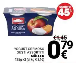 Supermercati Gulliver Yogurt cremoso gusti assortiti Müller offerta