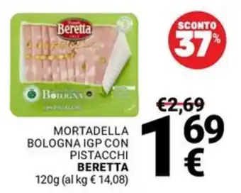 Supermercati Gulliver Mortadella Bologna IGP con pistacchi Beretta offerta