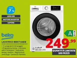 Comet beko LAVATRICE BMX7126DB offerta