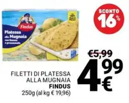 Supermercati Gulliver Filetti di Platessa alla Mugnaia Findus offerta