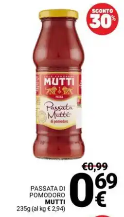 Supermercati Gulliver Passata di pomodoro Mutti offerta