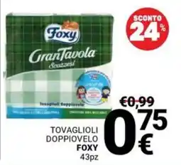Supermercati Gulliver Tovaglioli Doppiovelo Foxy offerta