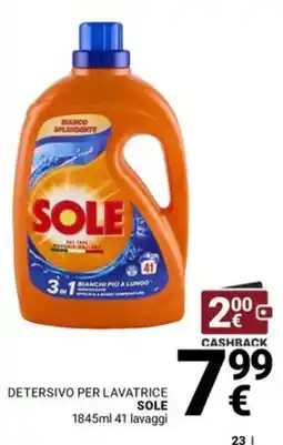 Supermercati Gulliver Detersivo per lavatrice SOLE offerta