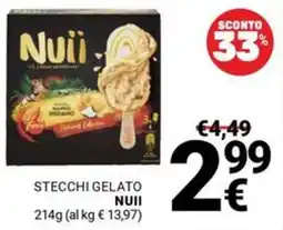 Supermercati Gulliver Stecchi gelato Nuii offerta