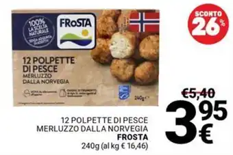 Supermercati Gulliver 12 POLPETTE DI PESCE MERLUZZO DALLA NORVEGIA FROSTA offerta