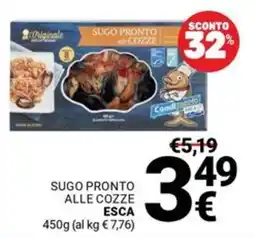 Supermercati Gulliver SUGO PRONTO alle COZZE ESCA offerta