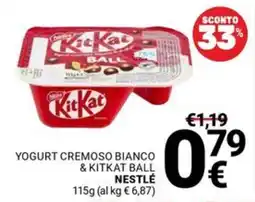 Supermercati Gulliver YOGURT CREMOSO BIANCO & KITKAT BALL NESTLÉ offerta