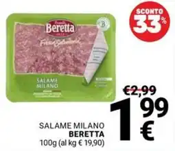 Supermercati Gulliver Salame Milano Beretta offerta