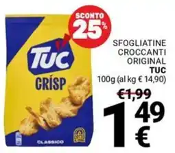 Supermercati Gulliver SFOGLIATINE CROCCANTI ORIGINAL TUC offerta
