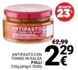 Supermercati Gulliver ANTIPASTO CON TONNO IN SALSA POLLI offerta