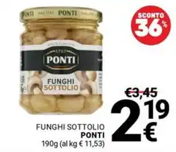 Supermercati Gulliver Funghi Sottolio Ponti offerta