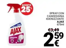 Supermercati Gulliver Spray con candeggina igienizzante Ajax offerta
