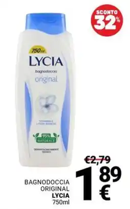 Supermercati Gulliver BAGNODOCCIA ORIGINAL LYCIA offerta