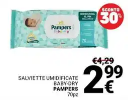 Supermercati Gulliver Salviette umidificate baby-dry Pampers offerta