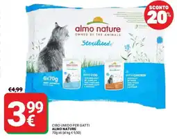 Supermercati Gulliver CIBO UMIDO PER GATTI ALMO NATURE offerta