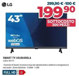 Sinergy LG SMART TV 43LR6000LA offerta