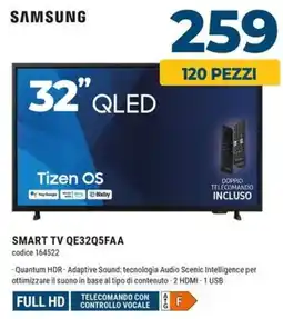 Sinergy SAMSUNG SMART TV QE32Q5FAA offerta