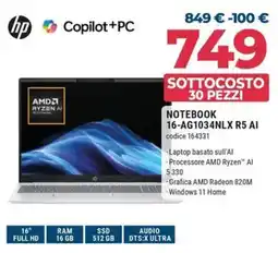 Sinergy HP NOTEBOOK 16-AG1034NLX R5 AI offerta