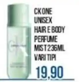 Beauty Si CK ONE UNISEX HAIR E BODY PERFUME MIST offerta