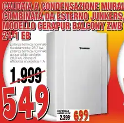 Mondo Brico Caldaia a condensazione murale combinata da esterno junkers zwb 24-1 EB offerta