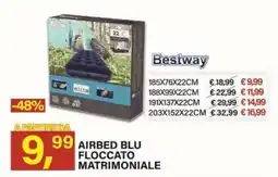 Ni Hao Market AIRBED BLU FLOCCATO MATRIMONIALE offerta