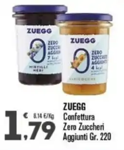 Punto é market ZUEGG Confettura Zero Zuccheri offerta