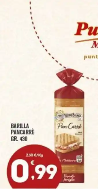 Punto é market Barilla Pan Carrè offerta