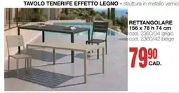 Mondo Brico TAVOLO TENERIFE EFFETTO LEGNO offerta