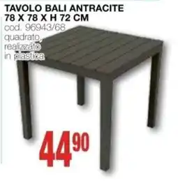 Mondo Brico TAVOLO BALI ANTRACITE offerta