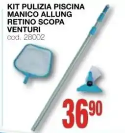 Mondo Brico KIT PULIZIA PISCINA MANICO ALLUNG RETINO SCOPA VENTURI offerta