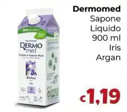 Le Bolle di Giù Giù Dermomed Sapone Liquido Iris Argan offerta