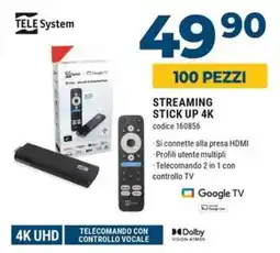 Sinergy TELE System STREAMING STICK UP 4K offerta