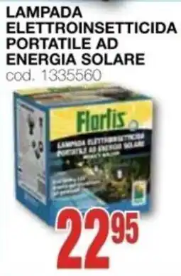 Mondo Brico LAMPADA ELETTROINSETTICIDA PORTATILE AD ENERGIA SOLARE Florlis offerta