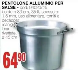 Mondo Brico PENTOLONE ALLUMINIO PER SALSE offerta