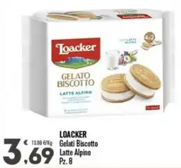 Punto é market Loacker Gelati Biscotto Latte Alpino offerta