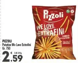 Punto é market Pizzoli Patatine We Love Extrafini offerta