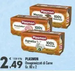 Punto é market PLASMON Omogeneizzati di Carne offerta