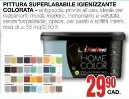 Mondo Brico Pittura Superlababile Igienizzante Colorata Max Meyer Home Color offerta