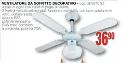 Mondo Brico VENTILATORE DA SOFFITTO DECORATIVO offerta